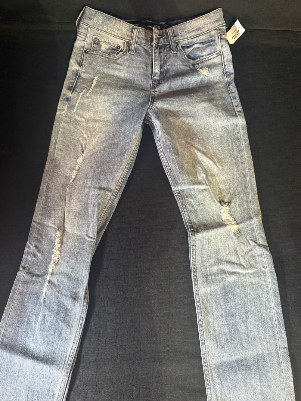 RSQ faded light blue distressed skinny jeans